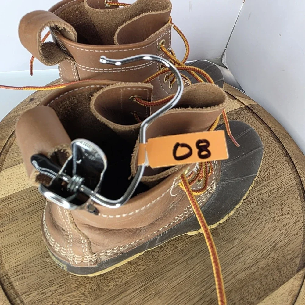 L.L. Bean Bean Boots Women's 8 Waterproof Leather Rubber‎ Duck Boots 6 Eyelet